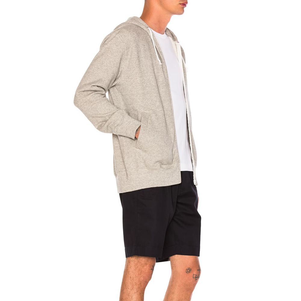 COMME DES GARCONS PLAY GRAY FULL ZIP HOODIE WITH RED HEART SIZE EXTRA LARGE - Picture 9 of 15